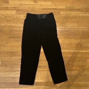 J crew black velvet pants
